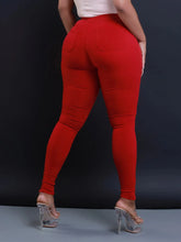 Cargar imagen en el visor de la galería, Women's Casual High-waisted Denim Small Pants
