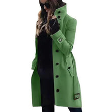 Load image into Gallery viewer, Womens  Single Breasted Turn-down Collar Wool Coat
