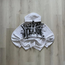 Cargar imagen en el visor de la galería, Sudadera con capucha con estampado de calavera gótica Y2K
