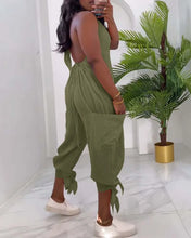Load image into Gallery viewer, Halter Tied Detail Pocket Design Jumpsuit
