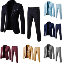 Load image into Gallery viewer, Men Pants Formal 2pcs s  Formal Suit
