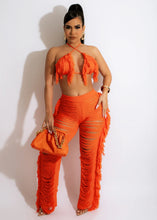 Load image into Gallery viewer, Sexy Two Piece Pant Sets Women Hollow Out Trousers Matching Sets Strapless Tassels Hole Pencil Pants Suits High Street Summer
