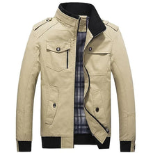 Load image into Gallery viewer, 2023 new Pilot Bomber Jacket Coats Mens Cotton Cargo Jackets With Zipper Pockets Retro Casual Work Jacket Male Clothing Outwear
