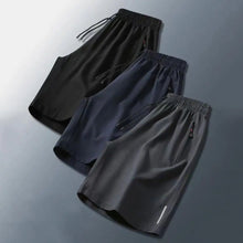 Load image into Gallery viewer, Men Beach Shorts Elastic Drawstring Waist Quick-Drying Casual Short Pants with Reinforced Pockets Street Quick-drying Shorts
