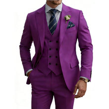 Load image into Gallery viewer, Mens 3 Piece Slim Fit Double Breasted Suit
