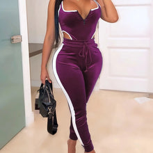Load image into Gallery viewer, Sleeveless Cut Out Bodysuit &amp; High Waist Stretchy Pants,
