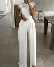 Load image into Gallery viewer, White Jumpsuits Elegant 2024 Spring Solid Fashion Romper Evening Party Clothing Pants Loose Casual Lace Overalls for Women New
