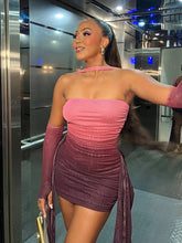 Load image into Gallery viewer, Weird Puss Sexy See Through Dress + Shawl
