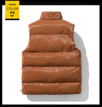 Load image into Gallery viewer, Men Winter Glossy Vest Clothing Male Zipper Vest Jackets Casual Men's Waistcoat Winter Windproof Coats Vest Men's Puffer Vest

