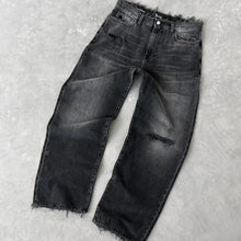 Load image into Gallery viewer, Men Ripped Holes Washed Denim Distressed Jeans
