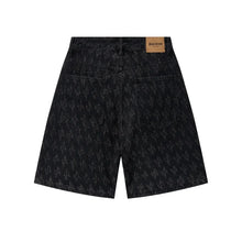 Load image into Gallery viewer, Ummer Men’s Denim Shorts Combine Classic and Fashionable Tattered Designs Straight Fit Loose Black Jeans Y2K High Street Shorts
