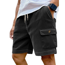Load image into Gallery viewer, American Men's Heavy Loose Four Seasons Hip Hop Casual Sports Running Corduroy Tooling Shorts
