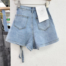 Load image into Gallery viewer, New Women's Denim Shorts Irregular Multiple Pockets Design Summer Short Jeans Y2k Streetwear High Waist Wide Leg Shorts Skirts
