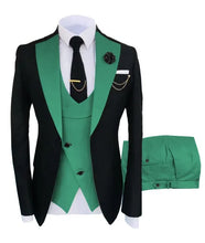 Load image into Gallery viewer, Men  Slim Fit  Tuxedos  Formal  Jacket Pant Vest 3 Pieces Suit

