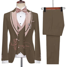Load image into Gallery viewer, 3-Piece Jacket Vest Pants Suit
