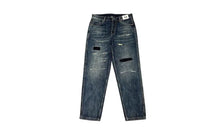 Cargar imagen en el visor de la galería, Pantalones de hombre ajustados, rotos, desgastados y con parches apilados
