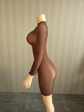 Load image into Gallery viewer, Wmstars  Sexy Stretchy Shiny  See Through  Dress
