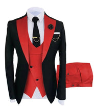 Load image into Gallery viewer, Men  Slim Fit  Tuxedos  Formal  Jacket Pant Vest 3 Pieces Suit
