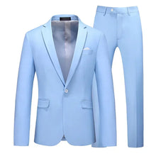 Load image into Gallery viewer, Men's Suits 2 PCS Sets Fashion Business Casual Formal Clothes Man Solid Slim Prom Party Blazer Coats+Trousers Sets Plus Size 6XL
