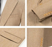 Load image into Gallery viewer, Men's 3 Piece Herringbone Suit
