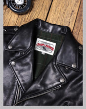Load image into Gallery viewer, YR!Top.Classic 613 Motor Biker Style, Retro Genuine Leather Jacket, Luxury Tanned Cowhide Coat, Vintage Leather, 1.5mm Horsehide
