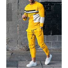 Load image into Gallery viewer, Men  Long Sleeved  Casual Tracksuit 2 Piece Suit
