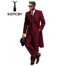Load image into Gallery viewer, 3 Piece Stripe Business Leisure Formal Suit
