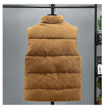 Load image into Gallery viewer, 2025 New Vest Jacket Men's Autumn Winter Warm Coat Stand Collar Padded Waistcoat Corduroy Work Wear Male Clothes M-5XL
