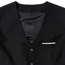 Load image into Gallery viewer, Mens Suit Vest Male Business Formal Wedding Office Birthday Party Outfit Set  Easter Church Jacket Black Waistcoat
