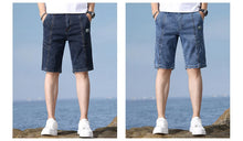 Load image into Gallery viewer, Men's Shorts Summer Thin Stretch Versatile Casual Denim Shorts Cotton Breathable Straight Short Jeans Classic Male Clothing
