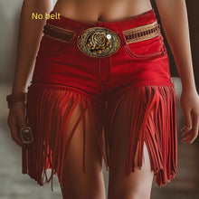 Load image into Gallery viewer, Summer Clothes Shorts For Woman Casual Short Pants Mid Low Rise Fringe Shorts Low Waist Shorts White Women Sexy Women's Shopping
