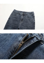 画像をギャラリービューアに読み込む, Summer New Men's Thin Jeans Elastic Waist Loose Straight Comfortable Casual Denim Pants Brand Trousers Plus Size 42 44 46
