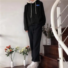 Load image into Gallery viewer, Winter Pullover Sweater Women Tops Button Boho Cat Casual Pocket Long Sleeve Pull Female Solid Hooded Sweaters Pullovers
