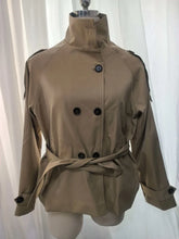 Load image into Gallery viewer, Belted Waist Cropped Women Double Breasted Casual Vintage Jacket

