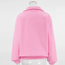 Load image into Gallery viewer, Original Fall Winter Lamb Fleece Hoodie Women Casual Loose Thick Zipper Long Sleeve Lapel Pullover Top Lady Hoodies Streetwear
