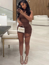 Lade das Bild in den Galerie-Viewer, Kliou Mesh Cross Women Mini Dress
