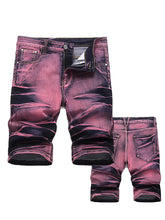 Load image into Gallery viewer, Men's Denim Shorts High-quality Brand Distressed Washed Five Quarter Pants Slim Fit for Spring and Summer
