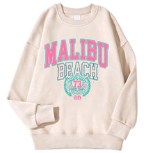 Load image into Gallery viewer, New York California Malibu Letter Sweatshirts Winter Women Casual Loose Hoodie Fleece Warm Crewneck Pullover Comfortable Clothes
