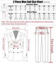 Load image into Gallery viewer, Men Suits 2 Piece Blazer Pants Set Oversized Notch Lapel Formal Business Wedding Party Tuxedo Suit For Groom Prom Customized
