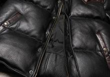 Load image into Gallery viewer, YR-Original Thick Leather Winter Jacket, Vintage Style, Heavy Real Cowhide Coat, 400g Duck Down Cloth, Quality Wholesales
