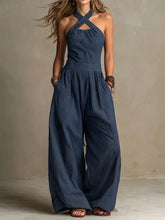 Load image into Gallery viewer, Female Jumpsuit New Sleeveless Women's Fashionable Casual Wide Leg Pants Simple Slim Fit Solid Color Slimming Jumpsuit
