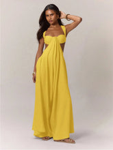 Load image into Gallery viewer, Hollow Out Slim Solid Color Sleeveless Casual Elegant Temperament Simple Jumpsuit
