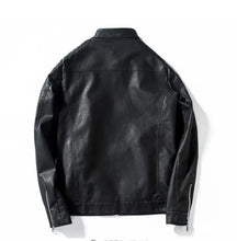 Load image into Gallery viewer, Trendy Men Slim Moto Leather Jackets Coats New Fashion Man Spring Autumn PU Leather Coats Male Solid Casual Thin Leather Coats

