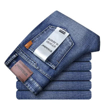 Lade das Bild in den Galerie-Viewer, WTHINLEE Four Seasons New Office Business Casual Men's Jeans American High Quality Loose Straight Retro Versatile Denim Trousers
