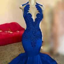 Cargar imagen en el visor de la galería, Vestido de fiesta largo de sirena con diamantes
