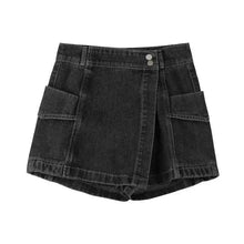 Load image into Gallery viewer, High Waist Denim Women Loose Slimming Hip Covering Skirt  Shorts
