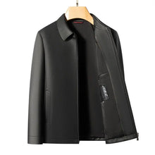 Load image into Gallery viewer, Men's Fashion Casual Large-Sized Goatskin Leather Jacket Lapel Coat High-End Spring Autumn 2025
