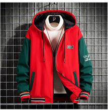 Load image into Gallery viewer, Autumn Winter Fleece Jacket Men 10XL Plus Size Varsity Jacket Fashion Sleeve Patchwork Coat Male Warm Jackets Big Size 10XL

