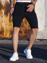 Load image into Gallery viewer, Men's  Shorts Strecth Washed Vintage Distressed Pockets Button Basics Shorts
