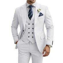Load image into Gallery viewer, Mens 3 Piece Slim Fit Double Breasted Suit
